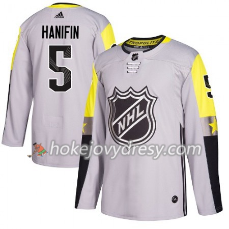 Pánské Hokejový Dres Carolina Hurricanes Noah Hanifin 5 2018 NHL All-Star Metro Division Adidas Šedá Authentic